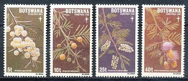 BOTSWANA  1980  -   Christmas   SET    -    FINE  MINT