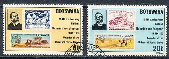 BOTSWANA  1981  -   Founder of Universal Postal Union  SET    -    FINE  CTO  USED