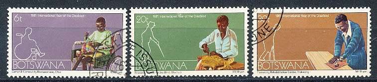 BOTSWANA  1981  -   Year for Disabled Persons   SET    -    FINE  CTO  USED
