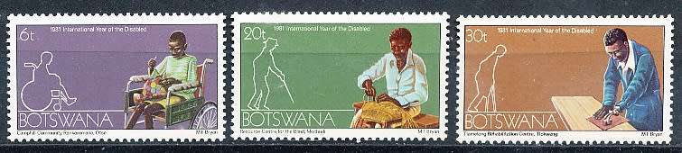 BOTSWANA  1981  -   Year for Disabled Persons   SET    -       MINT