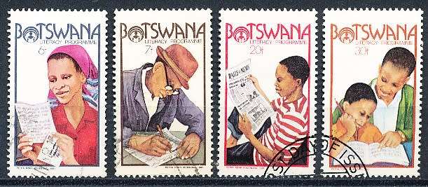 BOTSWANA  1981  -   Literacy Programme    SET    -    FINE  CTO  USED
