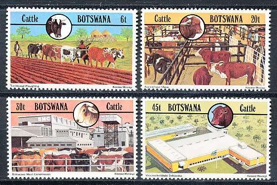 BOTSWANA  1981  -   Cattle Industry   SET    -    FINE  MINT