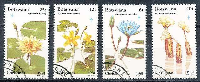 BOTSWANA  1981  -   Christmas - Flowers   SET    -    FINE  CTO  USED