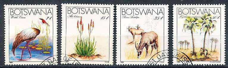 BOTSWANA  1983  -   Endangered Species  SET    -    FINE  CTO  USED