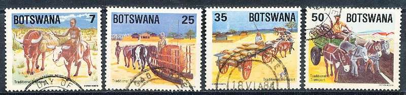 BOTSWANA  1984  -    Traditional Transport  SET    -    FINE  CTO  USED