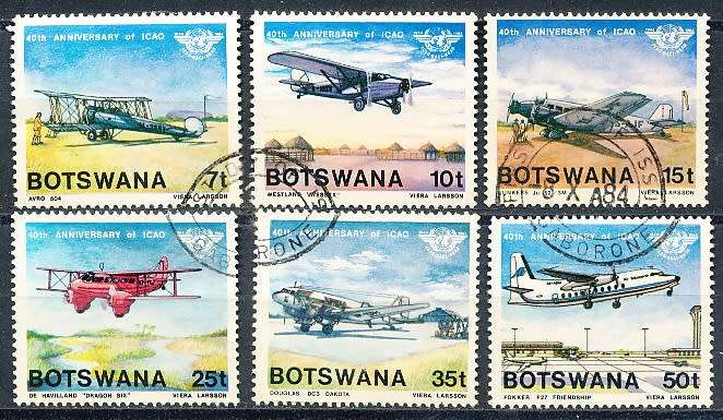 BOTSWANA  1984  -   Civil Aviation Organization  SET    -    FINE  CTO  USED