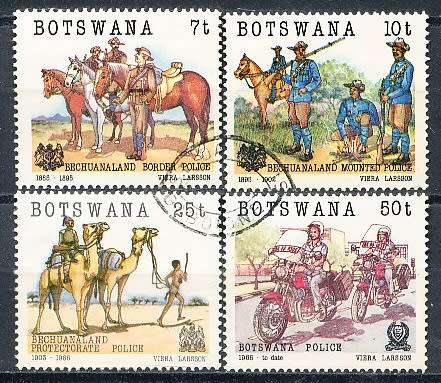 BOTSWANA  1985  -  Botswana Police  SET    -    FINE  CTO  USED