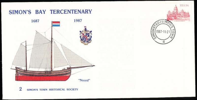 RSA   -  SA  NAVY  COVER no 2 -  SIMONS BAY TERCENTENARY