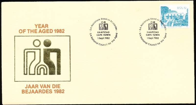 RSA   - 1982  COMMEM  COVER - YEAR OF AGED