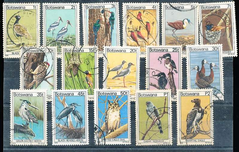 BOTSWANA  1978  -   Birds   PART  SET    -    FINE  USED