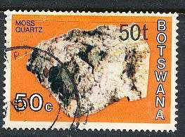 BOTSWANA  1976  -    Minerals  SURCHARCHED  50c      -  FINE  USED