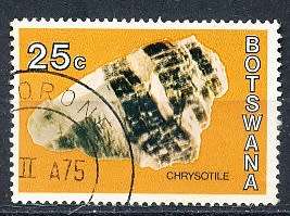 BOTSWANA  1974 -    Minerals   25c      -  FINE  USED