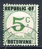 BOTSWANA  1967  -     5c   POSTAGE DUE   -  FINE   USED