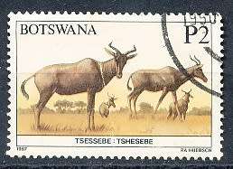 BOTSWANA  1987  -   Animals   P2  -  FINE   USED
