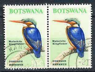 BOTSWANA  1967  - Birds  15c    - FINE   USED PAIR