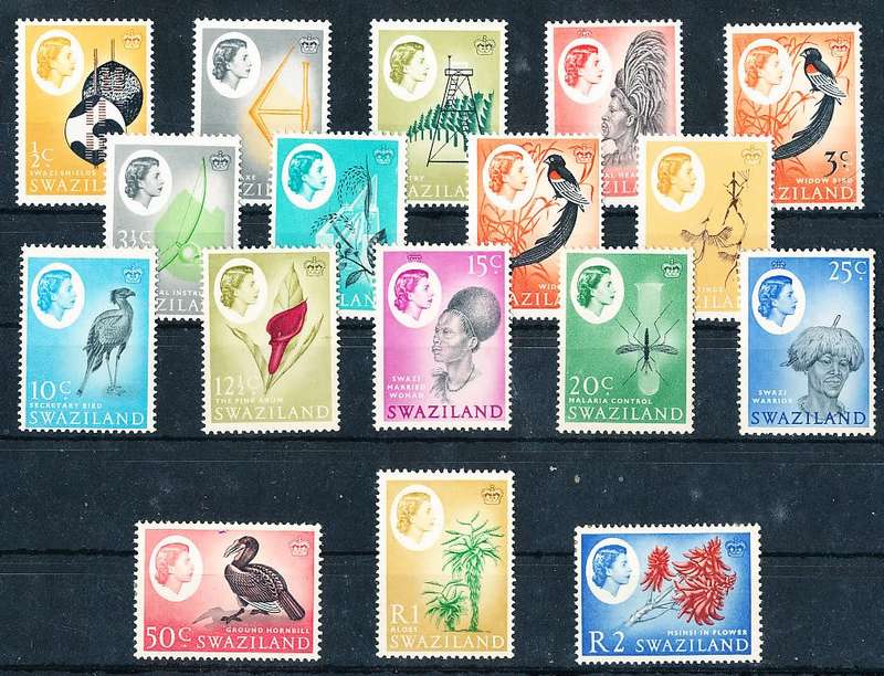 SWAZILAND   1962  -   QE  & Local Motifs   FULL   SET  - MINT