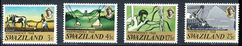SWAZILAND   1968   -   Independence  COMPLETE SET  -  FINE MINT