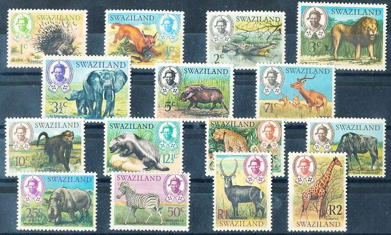 SWAZILAND   1969   -   Native Wild Animals  COMPLETE SET  -  MINT