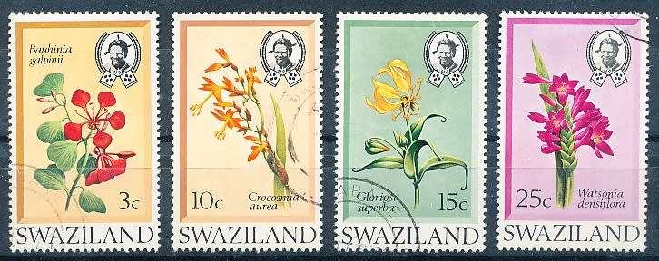 SWAZILAND   1971   -  Native Flowers   COMPLETE SET  -  FINE  USED