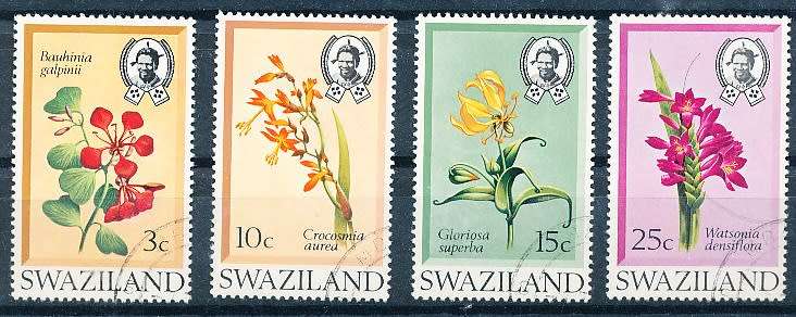 SWAZILAND   1971   -  Native Flowers   COMPLETE SET  -  FINE  CTO USED