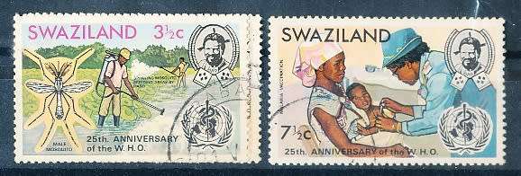 SWAZILAND   1973   -  Anniversary of W.H.O.   COMPLETE SET  -  FINE USED