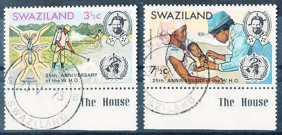 SWAZILAND   1973   -  Anniversary of W.H.O.   COMPLETE SET  -  FINE  CTO USED