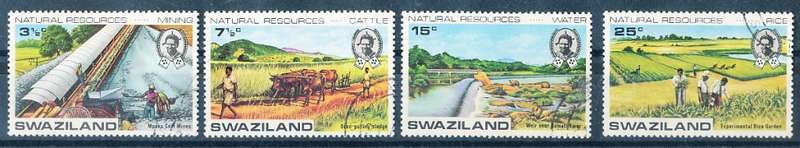 SWAZILAND   1973   -  Natural Products   COMPLETE SET  -  FINE  CTO USED