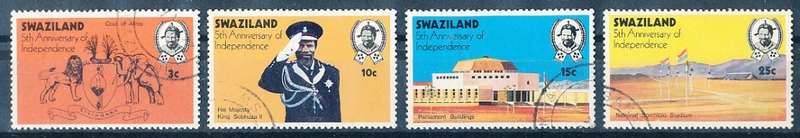 SWAZILAND   1973   -   Anniversary of Independence  COMPLETE SET  -  FINE  CTO USED