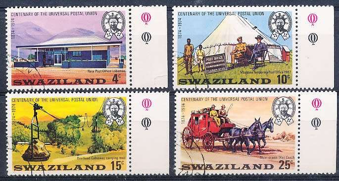 SWAZILAND   1974   -   Universal Postal Union   COMPLETE SET  -  FINE   CTO USED