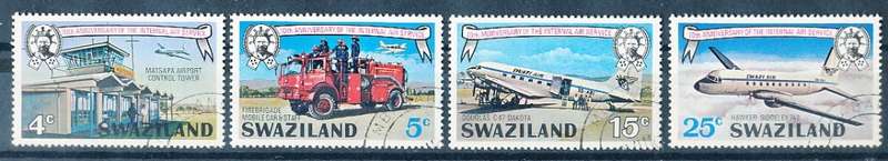 SWAZILAND   1975   -    Internal Air Service   COMPLETE SET  -  FINE  CTO  USED