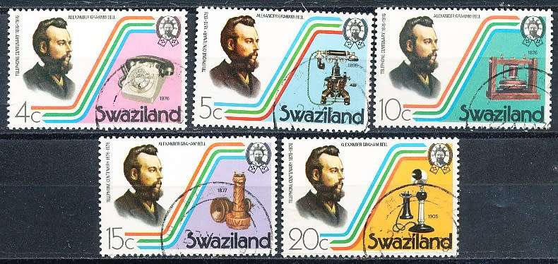 SWAZILAND   1976   -  Anniversary of the Telephone  COMPLETE SET  -  FINE CTO  USED