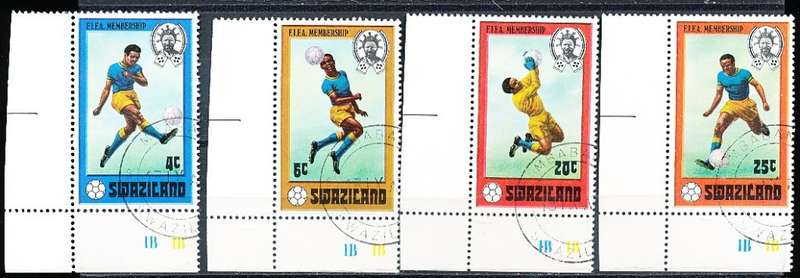 SWAZILAND   1976   -   F.I.F.A. Membership  COMPLETE SET  -  FINE  CTO  USED