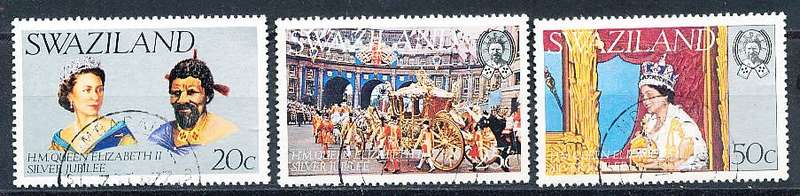 SWAZILAND   1977   -   Regency of Queen Elizabeth II  COMPLETE SET  -  FINE  CTO  USED