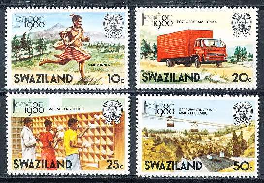 SWAZILAND   1980   -  Stamp Exhibition `LONDON 1980`    FULL  SET  -    FINE MINT