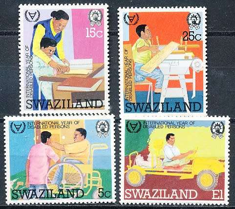 SWAZILAND   1981   -   Year of Disabled Persons   FULL  SET  -    FINE   MINT