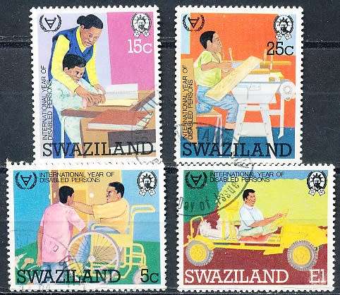 SWAZILAND   1981   -   Year of Disabled Persons   FULL  SET  -    FINE   USED