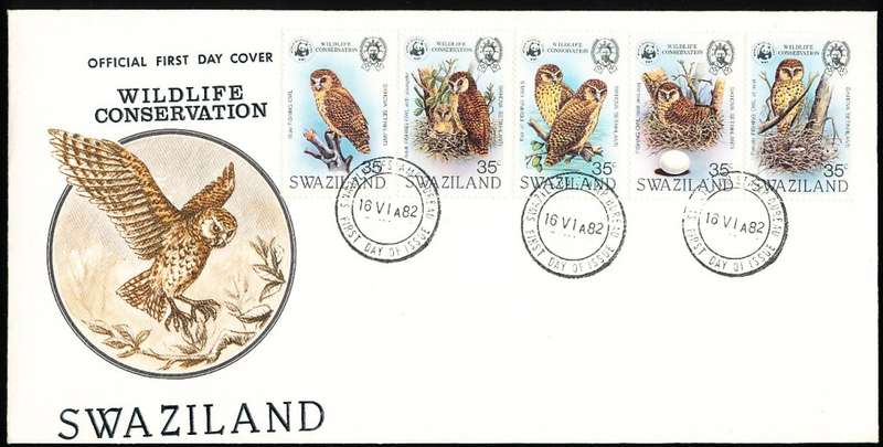 SWAZILAND   1982   -    Wildlife Conservation - African Fishing Owl   COVER   -    FINE   ITEM