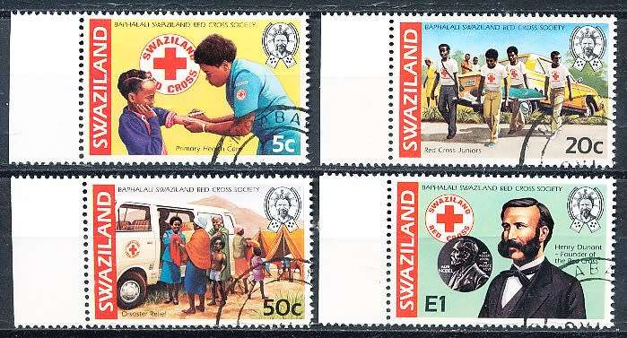 SWAZILAND   1982   -   Red Cross  FULL  SET  -  FINE  CTO USED