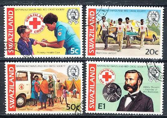 SWAZILAND   1982   -   Red Cross  FULL  SET  -  FINE  CTO USED