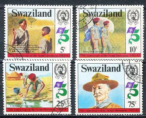 SWAZILAND   1982   -  Boy Scouts   FULL  SET  -  FINE  CTO  USED