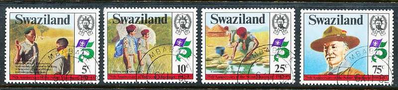 SWAZILAND   1982   -  Boy Scouts   FULL  SET  -  FINE  CTO  USED