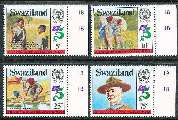 SWAZILAND   1982   -  Boy Scouts   FULL  SET  -  FINE   MINT