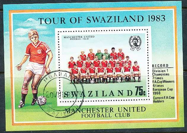SWAZILAND   1983   - Visit to English Football Clubs  MINI-SHEET   -  FINE  CTO USED