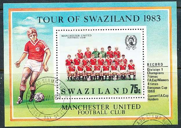 SWAZILAND   1983   - Visit to English Football Clubs  MINI-SHEET   -  FINE  CTO USED