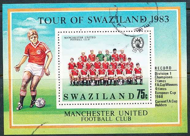 SWAZILAND   1983   - Visit to English Football Clubs  MINI-SHEET   -  FINE   USED