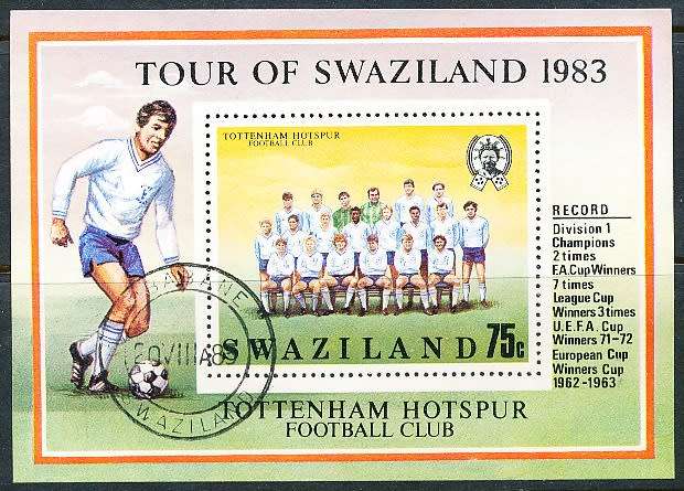 SWAZILAND   1983   - Visit to English Football Clubs  MINI-SHEET   -  FINE  CTO USED
