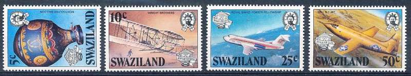 SWAZILAND   1983   - Manned Flight  FULL  SET  -  FINE  MINT