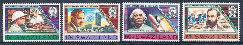 SWAZILAND   1983   - Alfred Nobel  FULL  SET  -    FINE  MINT
