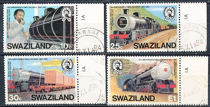 SWAZILAND   1984   - Swaziland Railways  FULL  SET  -    FINE  CTO  USED