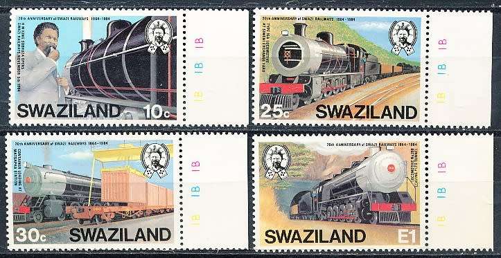 SWAZILAND   1984   - Swaziland Railways  FULL  SET  -    FINE  MINT